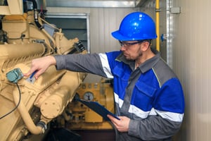 Technician on Generator